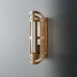 Damon Antique Gold Metal Wall Light
