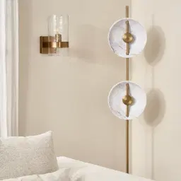 Brandy Satin Brass Wall Light
