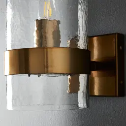 Brandy Satin Brass Wall Light
