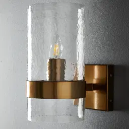Brandy Satin Brass Wall Light
