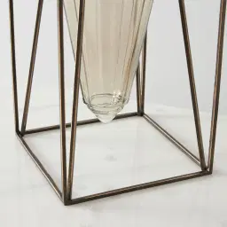 Chicago Gilded Dark Bronze Box Vase