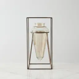 Chicago Gilded Dark Bronze Box Vase