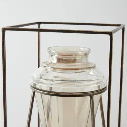 Chicago Gilded Dark Bronze Box Vase