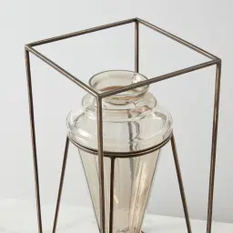 Chicago Gilded Dark Bronze Box Vase