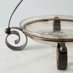 Abigail Gilded Dark Bronze 2-Tier Cake Stand