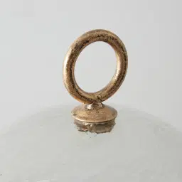 Candice Clear Glass Antique Gold Corrugated Cloche