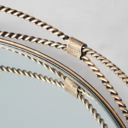 Natalia Antique Gold Rope Tray