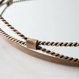 Natalia Antique Gold Rope Tray