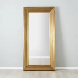 Braden Antique Brass Wooden Mirror 200x100cm