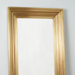 Braden Antique Brass Wooden Mirror 200x100cm