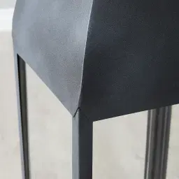 Stefan Black Stainless Steel Lantern - Large