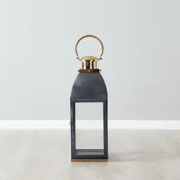 Stefan Black Stainless Steel Lantern - Large