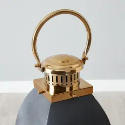 Stefan Black Stainless Steel Lantern - Large