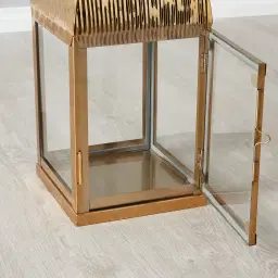 Bonnie Gold Stainless Steel Lantern - Small