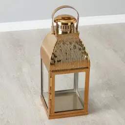 Bonnie Gold Stainless Steel Lantern - Small