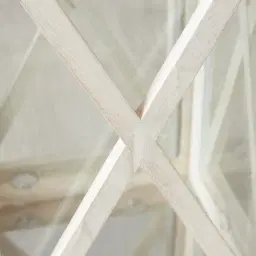 Maximoff Whitewashed Wooden Lantern - Small