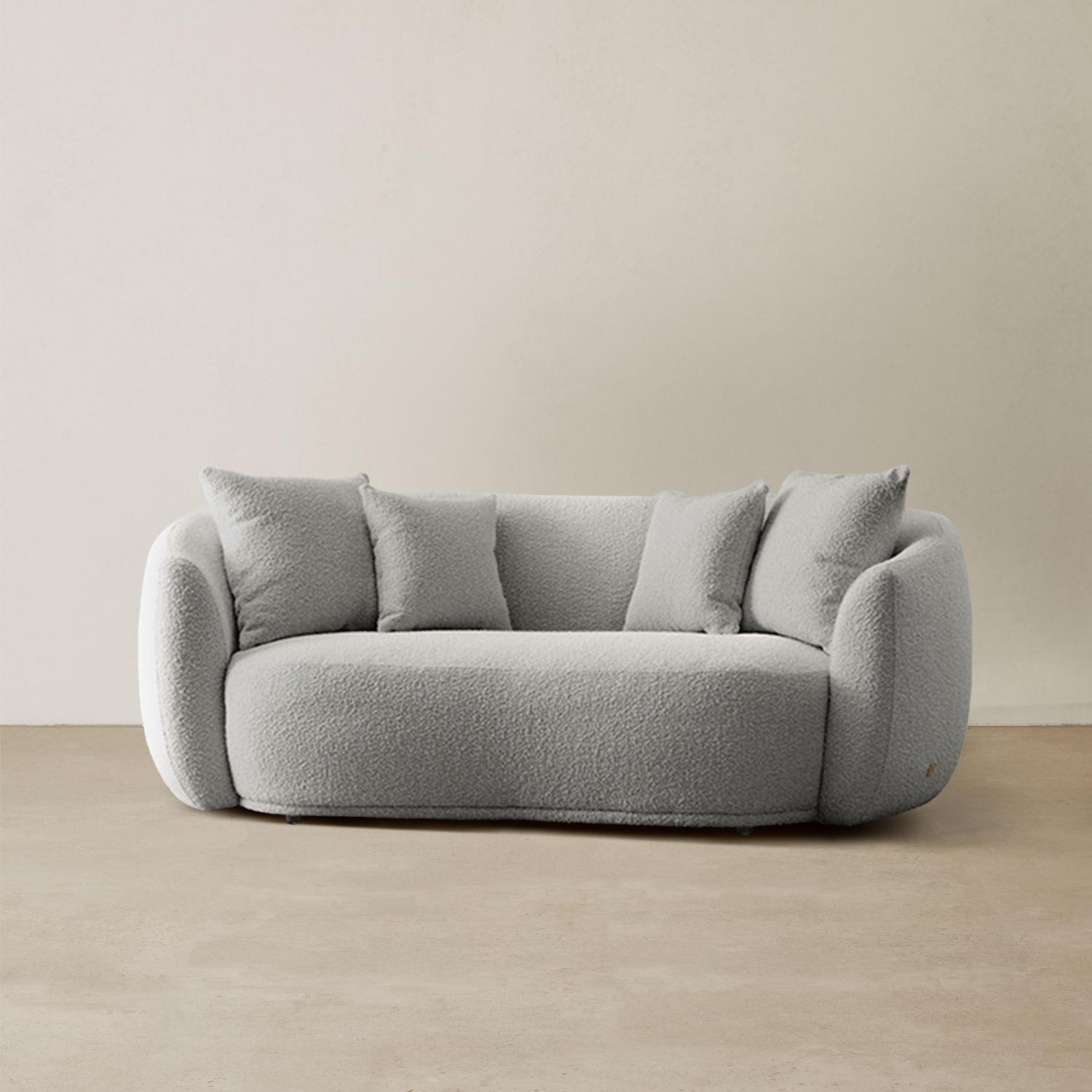 Everett Sea Grey Boucle 2 Seater Sofa