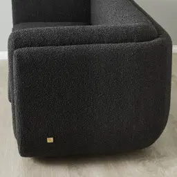 Clementine Black Boucle 3-Seater Sofa