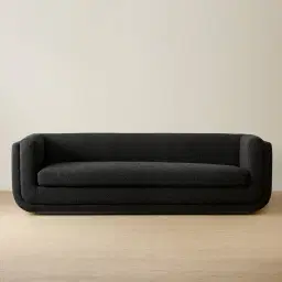 Clementine Black Boucle 3-Seater Sofa