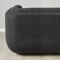 Clementine Black Boucle 3-Seater Sofa