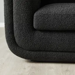Clementine Black Boucle 3-Seater Sofa