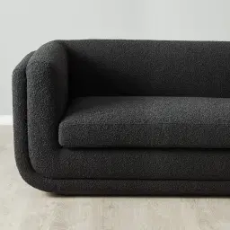 Clementine Black Boucle 3-Seater Sofa