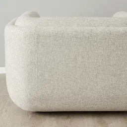 Clementine Dove Grey Woven 3-Seater Fabric Sofa