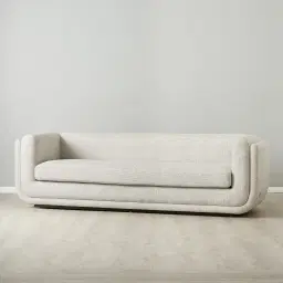 Clementine Dove Grey Woven 3-Seater Fabric Sofa