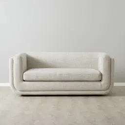 Clementine Dove Grey Woven 2-Seater Fabric Sofa