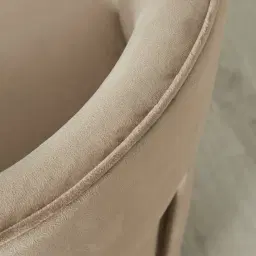 Sutton Beige Velvet Swivel Dining Chair