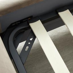 Jacques Beige Velvet Queen Bed - Brushed Champagne Gold Frame