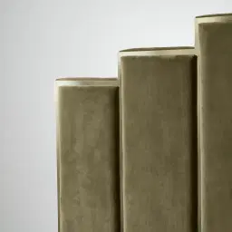 	Jacques Olive Green Velvet King Bed - Brushed Champagne Gold Frame