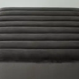 Astoria Charcoal Velvet Square Ottoman