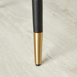 Moulin Black Vegan Leather 66cm Counter Stool - Brushed Gold Legs