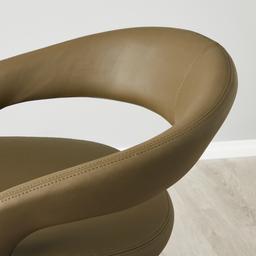 Moulin Sage Green Vegan Leather 66cm Counter Stool - Brushed Gold Legs 	