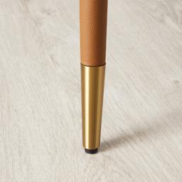 Moulin Walnut Vegan Leather 66cm Counter Stool - Brushed Gold Legs