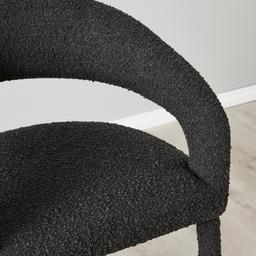 Moulin Black Boucle 66cm Counter Stool - Brushed Gold Legs