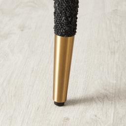 Moulin Black Boucle 66cm Counter Stool - Brushed Gold Legs