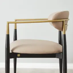 Amy Sand Beige Vegan Leather Dining Chair