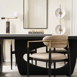 Amy Sand Beige Vegan Leather Dining Chair