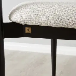 Amy Dove Grey Woven Fabric Dining Chair