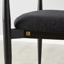 Amy Black Fabric Dining Chair