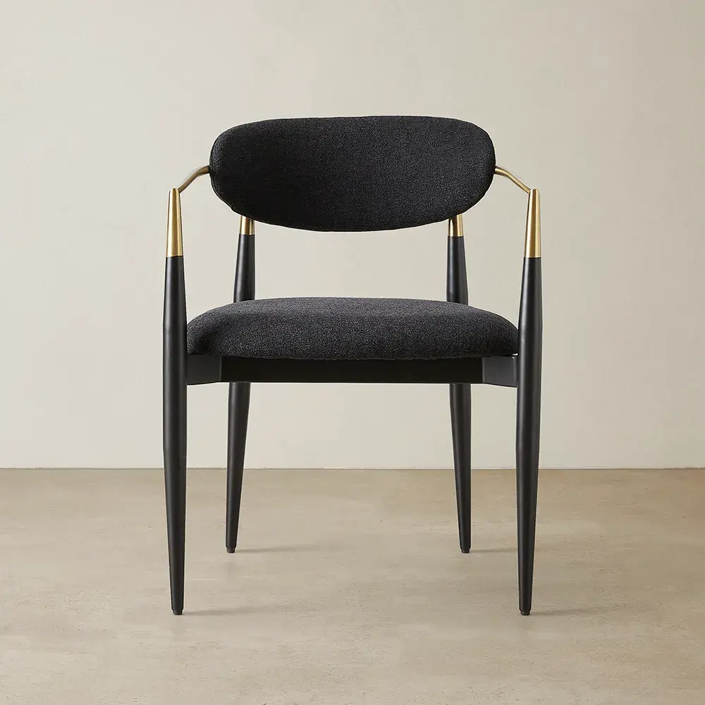 Amy Black Fabric Dining Chair