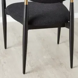 Amy Black Fabric Dining Chair