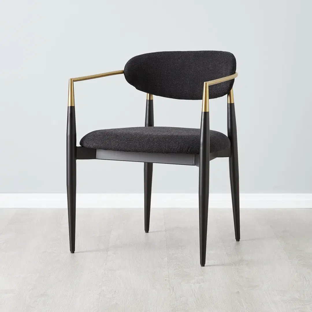 Jackie Counter Stool - Black Frame / Black Ash Seat