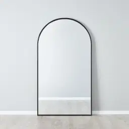 Ronson Black Arched Floor Mirror