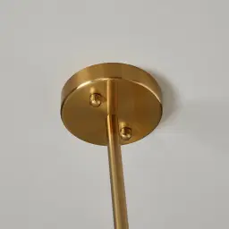 Ellis Brushed Gold Metal Chandelier Black Metal Shade