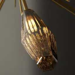 Dragonfly Smoke Grey Glass Chandelier 