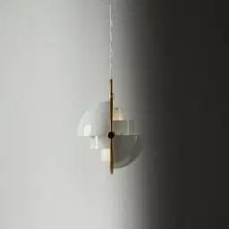 Selene Brushed Gold Metal Chandelier - 28 cm White Metal Shade