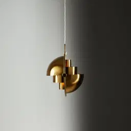 Selene Brushed Gold Metal Chandelier - 28 cm Brushed Gold Metal Shade